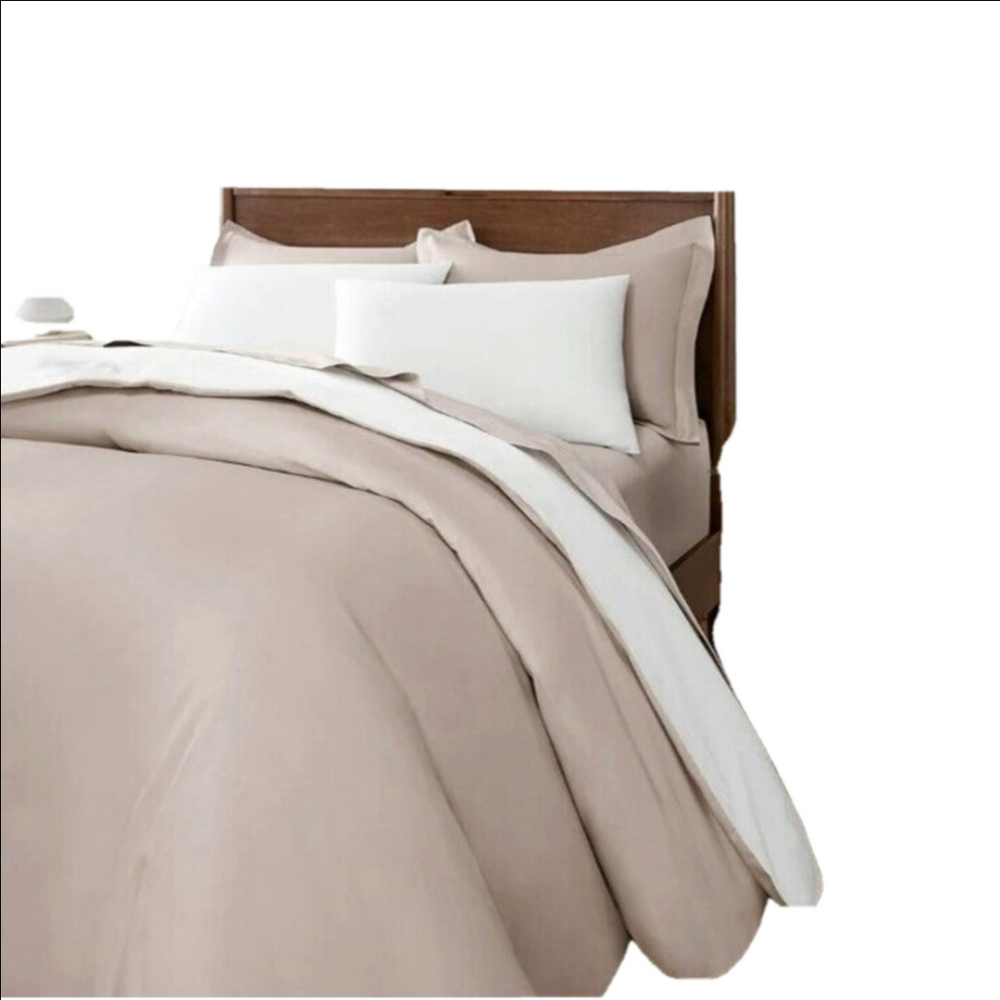 Luxe Duvet Cover Reversible Twin XL Pillow Shams Soft Pale Pink Salmon Blanket